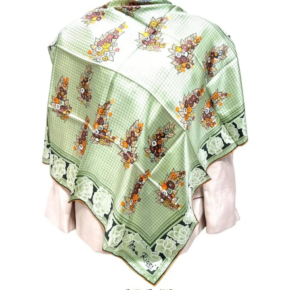 Unused-NINA RICCI PARIS  SILK SCARF   30